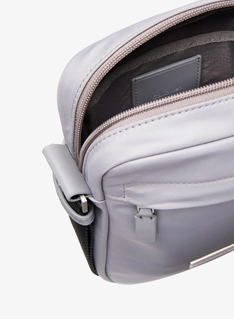 CALVIN KLEIN Charcoal Gray Logo Messenger Bag for Men | Best Price UAE